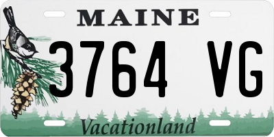 ME license plate 3764VG