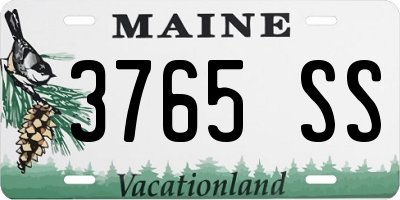 ME license plate 3765SS