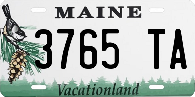 ME license plate 3765TA