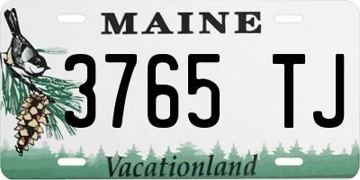 ME license plate 3765TJ