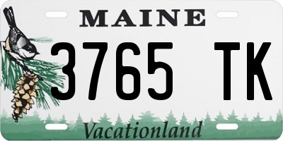 ME license plate 3765TK