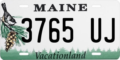 ME license plate 3765UJ