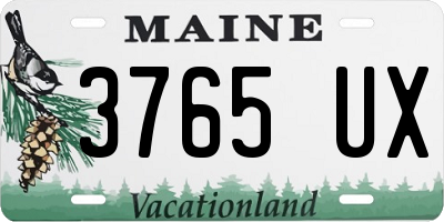 ME license plate 3765UX