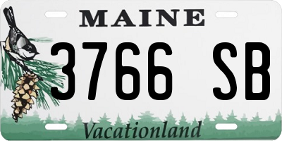 ME license plate 3766SB