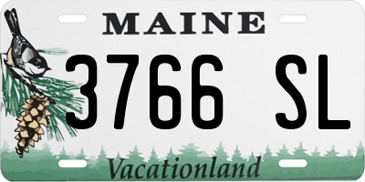 ME license plate 3766SL