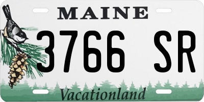 ME license plate 3766SR