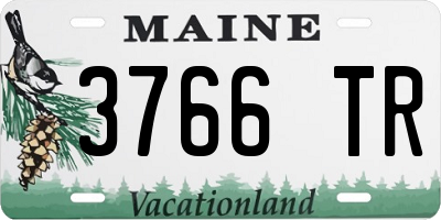 ME license plate 3766TR
