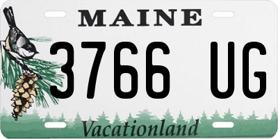 ME license plate 3766UG