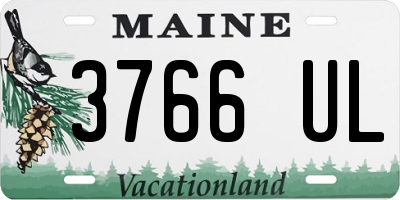 ME license plate 3766UL