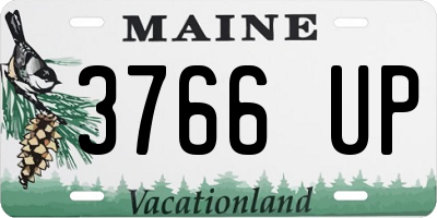 ME license plate 3766UP