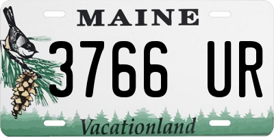 ME license plate 3766UR