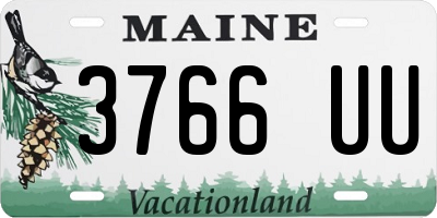 ME license plate 3766UU