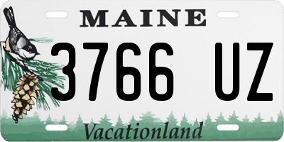 ME license plate 3766UZ