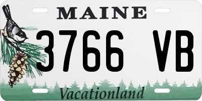 ME license plate 3766VB