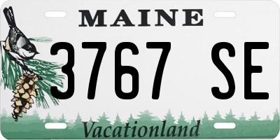 ME license plate 3767SE