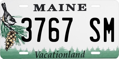 ME license plate 3767SM