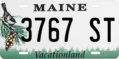 ME license plate 3767ST