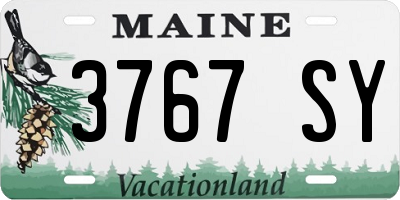 ME license plate 3767SY