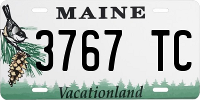 ME license plate 3767TC
