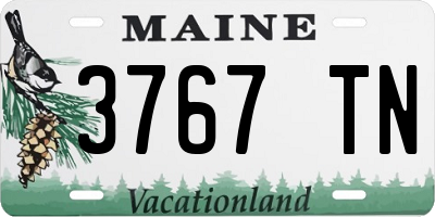 ME license plate 3767TN