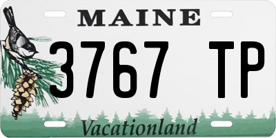 ME license plate 3767TP