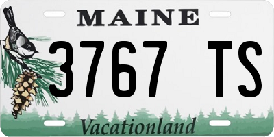 ME license plate 3767TS