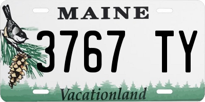ME license plate 3767TY