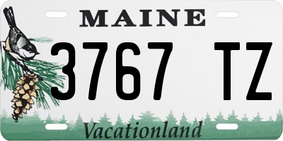 ME license plate 3767TZ