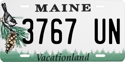 ME license plate 3767UN