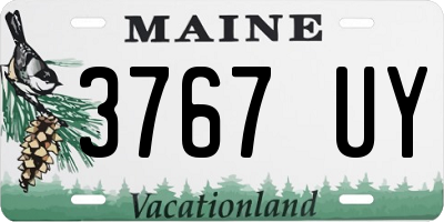 ME license plate 3767UY