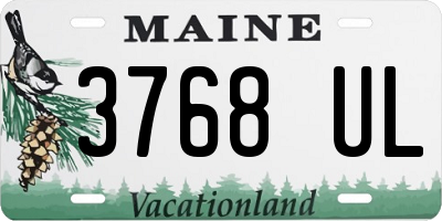 ME license plate 3768UL