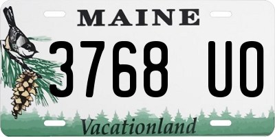 ME license plate 3768UO