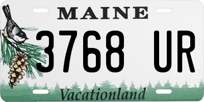 ME license plate 3768UR