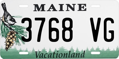 ME license plate 3768VG