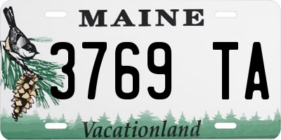 ME license plate 3769TA