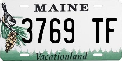 ME license plate 3769TF