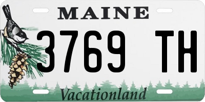 ME license plate 3769TH