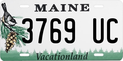 ME license plate 3769UC