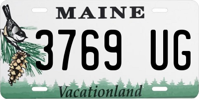 ME license plate 3769UG
