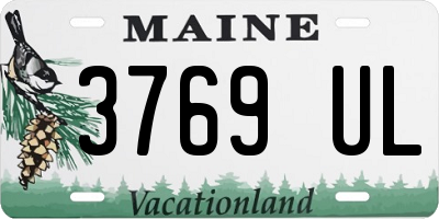 ME license plate 3769UL