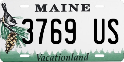 ME license plate 3769US