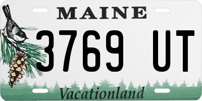 ME license plate 3769UT