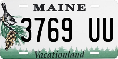 ME license plate 3769UU