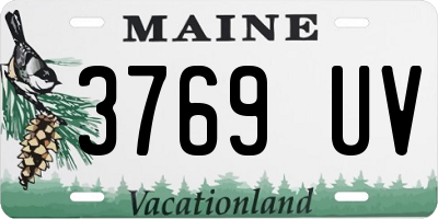 ME license plate 3769UV