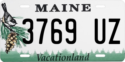 ME license plate 3769UZ