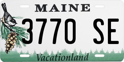 ME license plate 3770SE