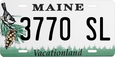 ME license plate 3770SL