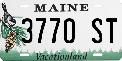 ME license plate 3770ST