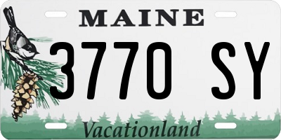 ME license plate 3770SY