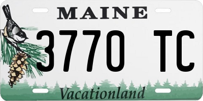 ME license plate 3770TC